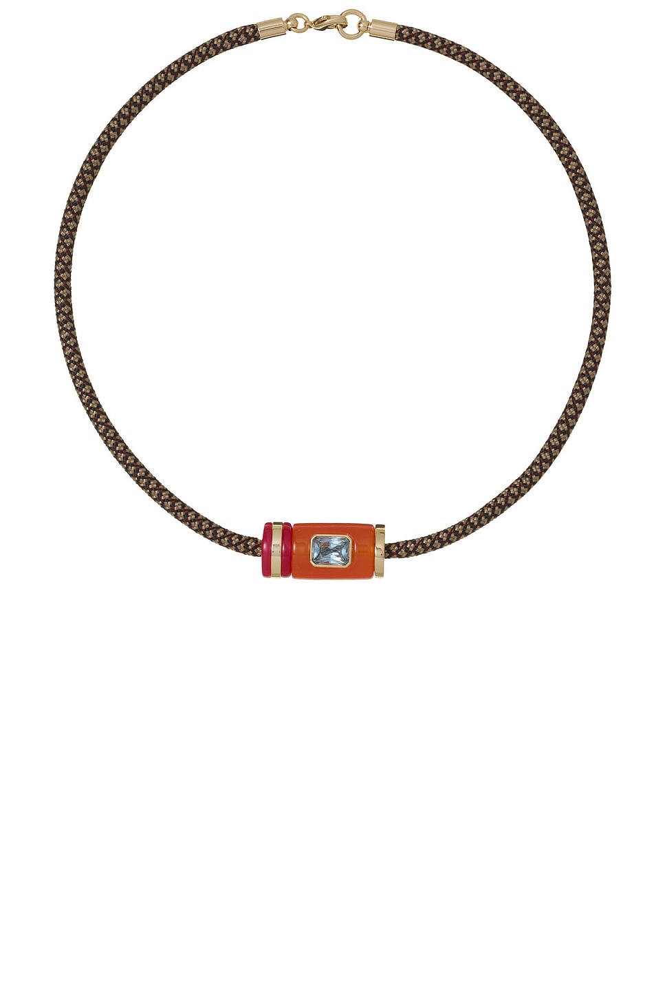 Roxanne Assoulin The Cylinder Cord Necklace In Brown