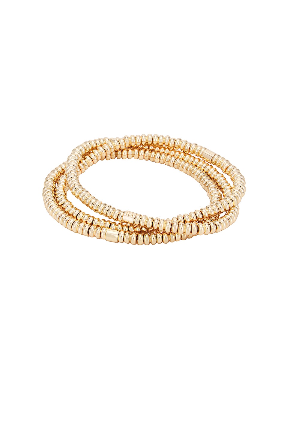 Image 1 of Roxanne Assoulin The Corduroy Bunch Set Of 3 Bracelets in Shiny Gold
