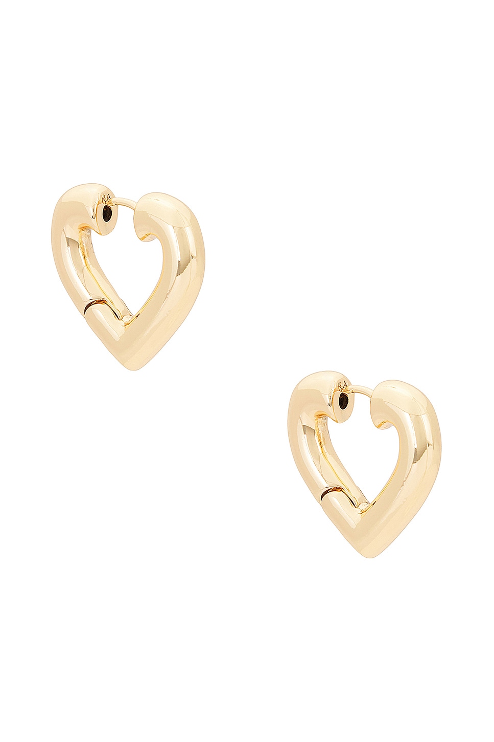 Image 1 of Roxanne Assoulin The Heart Chubbies Earrings in Shiny Gold