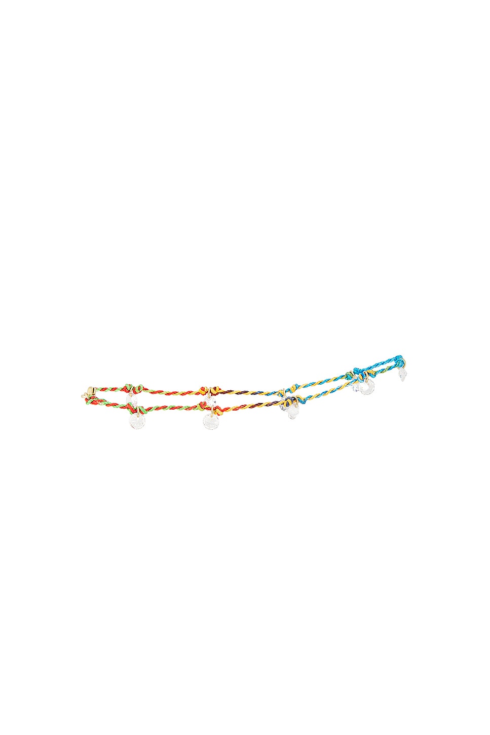 Image 1 of Roxanne Assoulin Mini Drip Drop Anklet in Rainbow