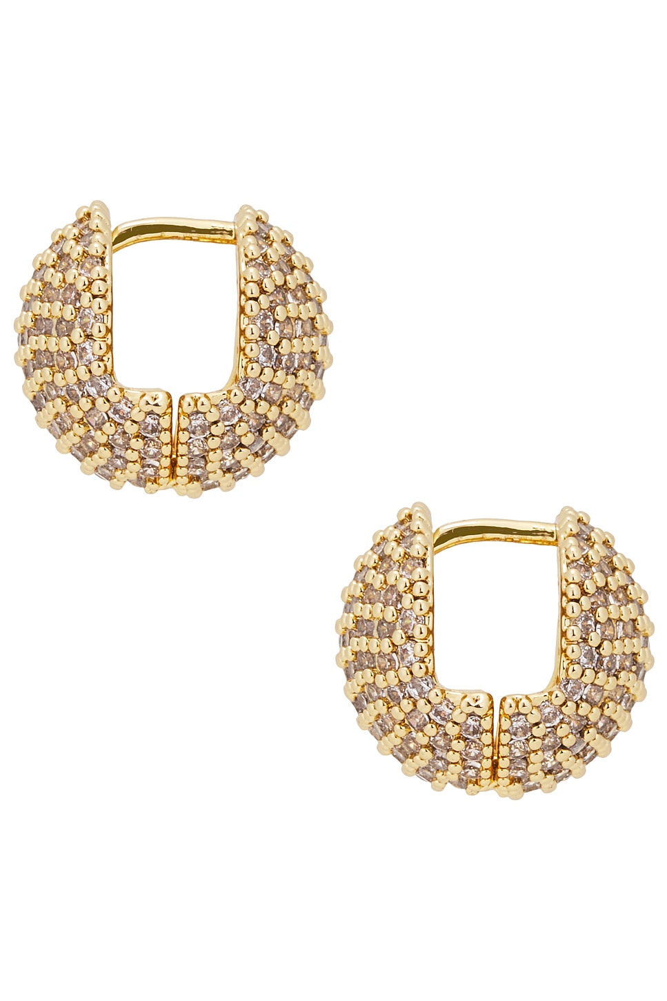 Shop Roxanne Assoulin Baby Ball Pave Earrings In Shiny Gold