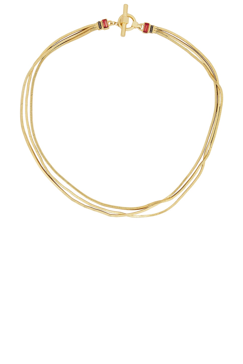 Slinky Necklace in Metallic Gold