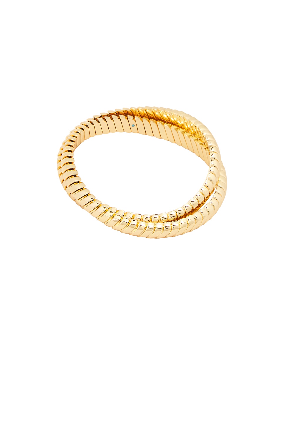 The Double Cobra Bracelet in Metallic Gold