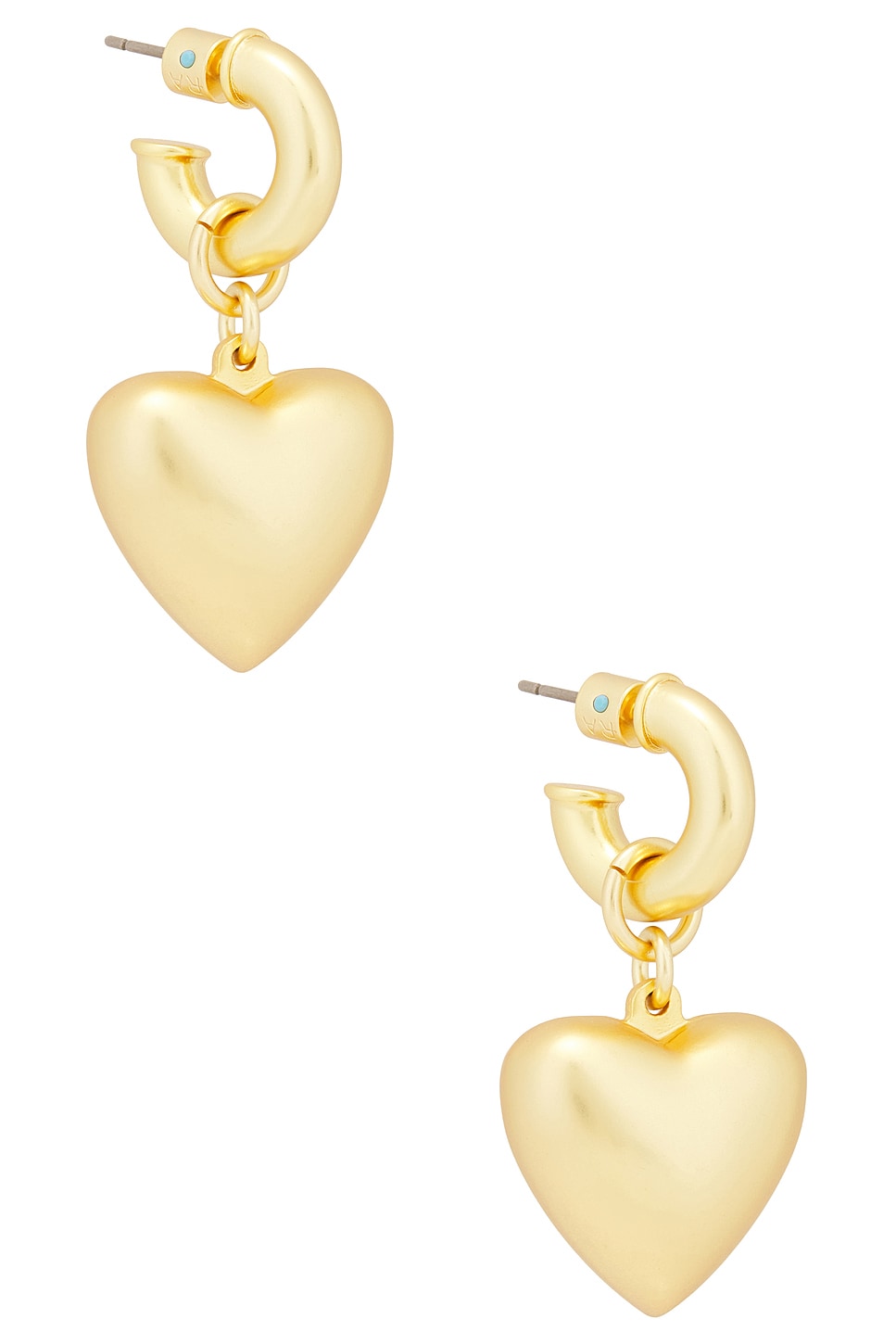 The Puffy Heart Earrings in Metallic Gold