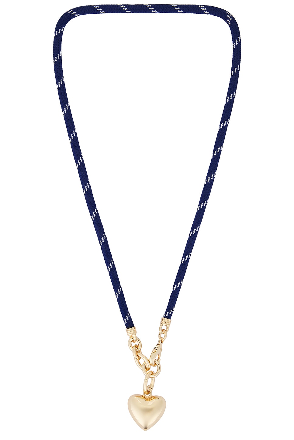 Roxanne Assoulin The Cord Heart Charm Necklace In Blue