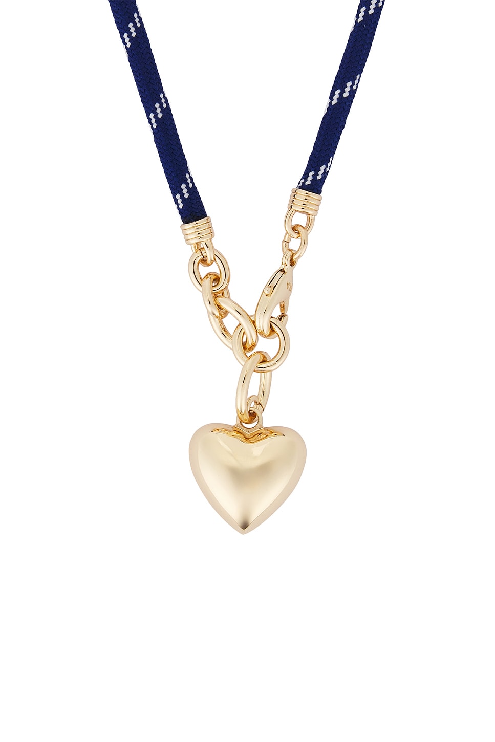Roxanne Assoulin The Cord Heart Charm Necklace In Blue