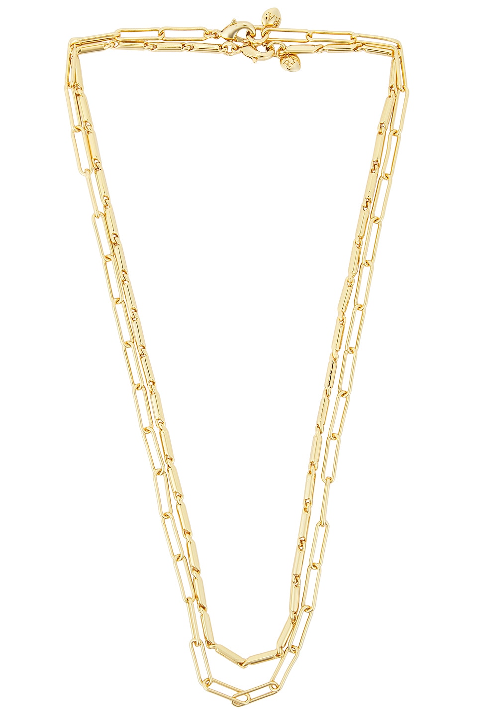 Image 1 of Roxanne Assoulin The Chain Reaction Short Duo Necklace in Gold