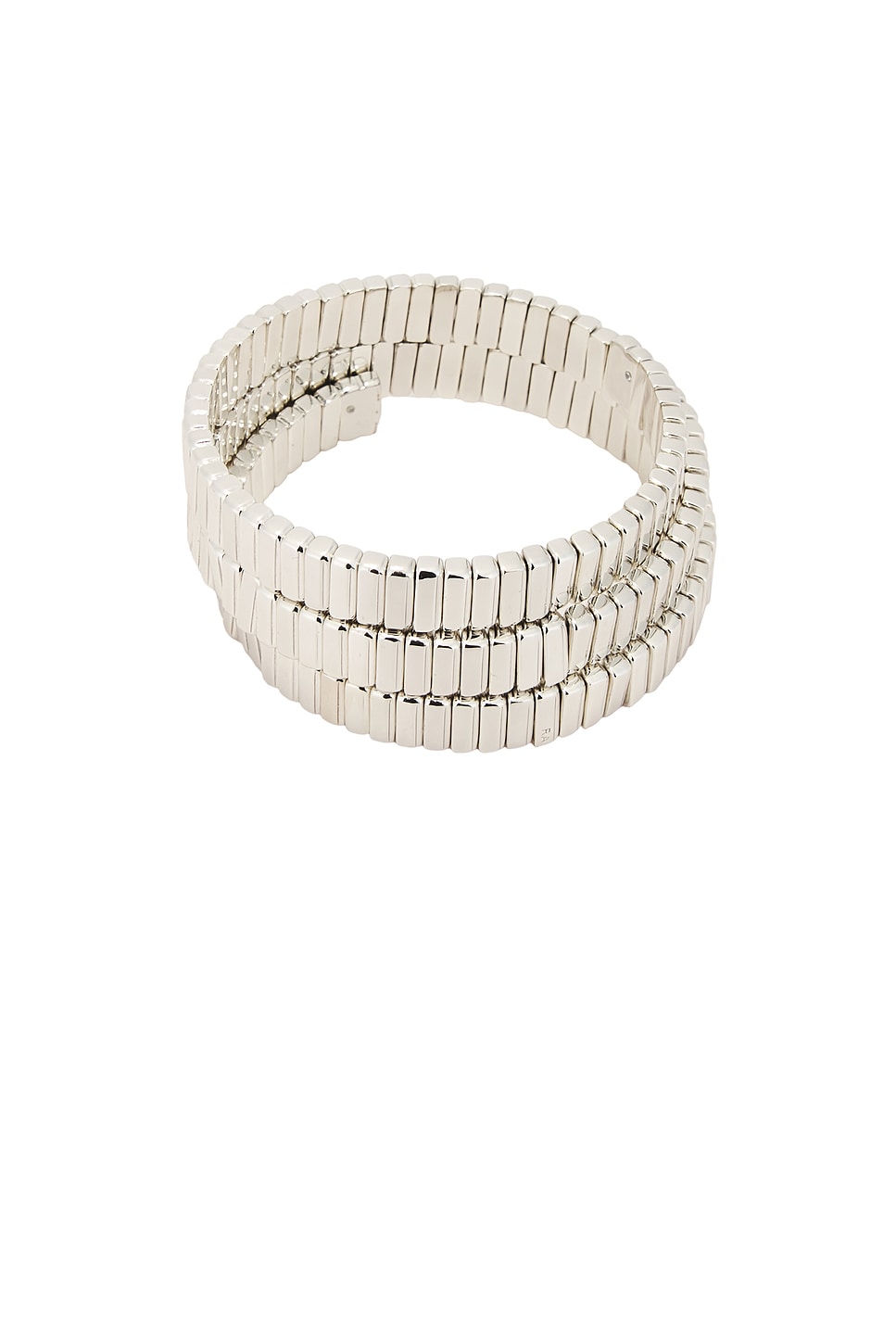 Image 1 of Roxanne Assoulin Flat Cobra Triple Wrap Bracelet in Silver