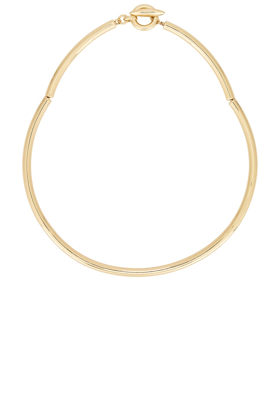 Image 1 of Roxanne Assoulin Tubular Collar Necklace in Shiny Gold