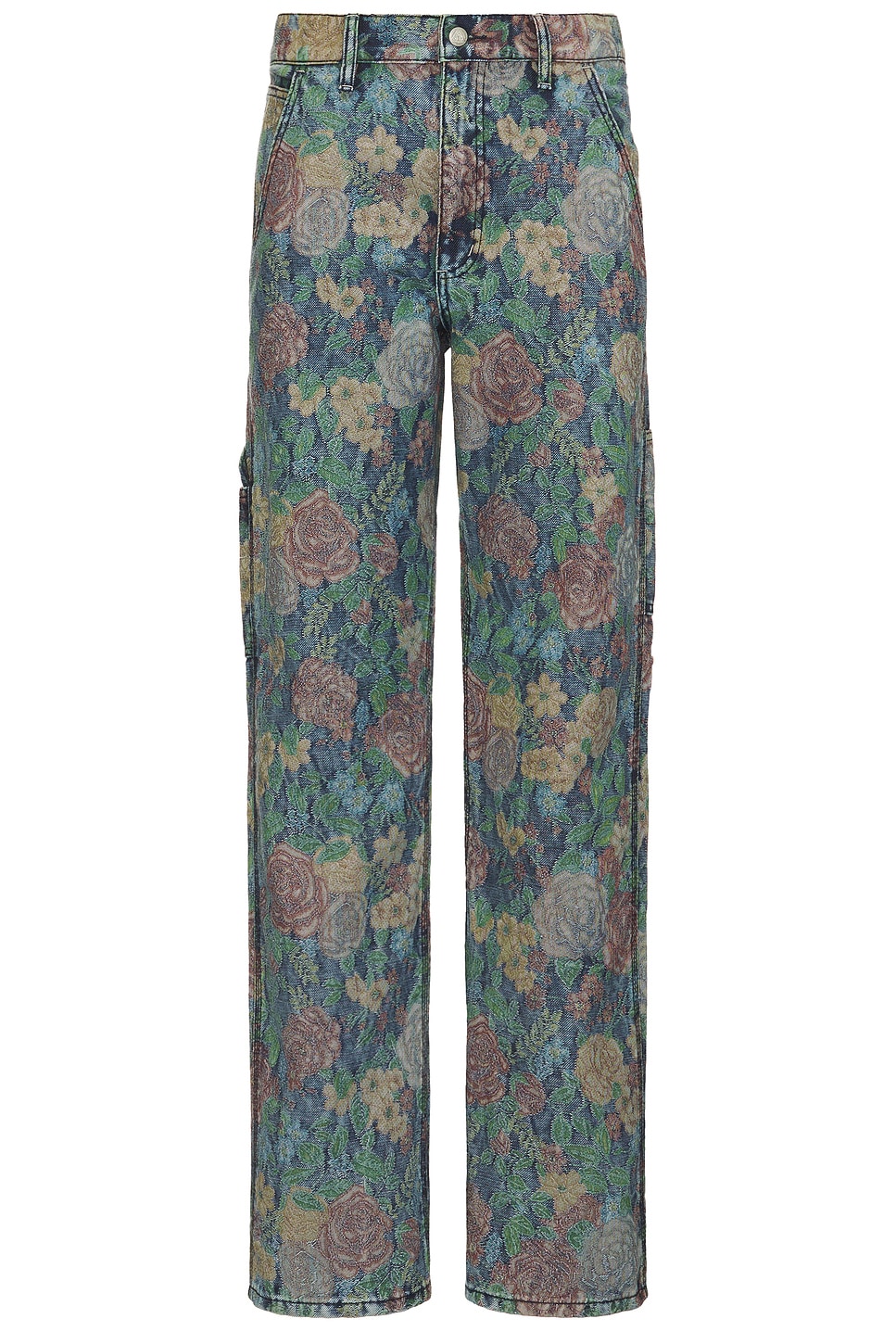 Statement Pant Jacquard Tapestry in Blue