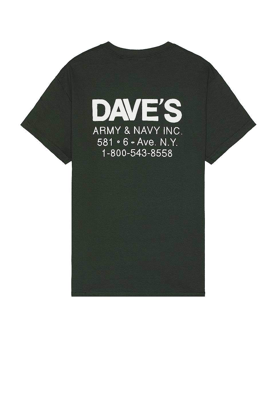Image 1 of Roy Roger's x Dave's New York T-Shirt Army & Navy in Dark Green