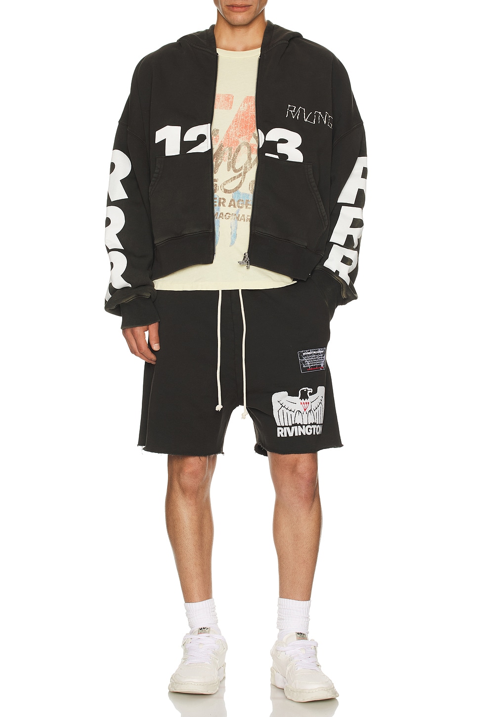 Image 1 of RRR123 Uso-123 Cva Zip Hoodie in Mechanic Black