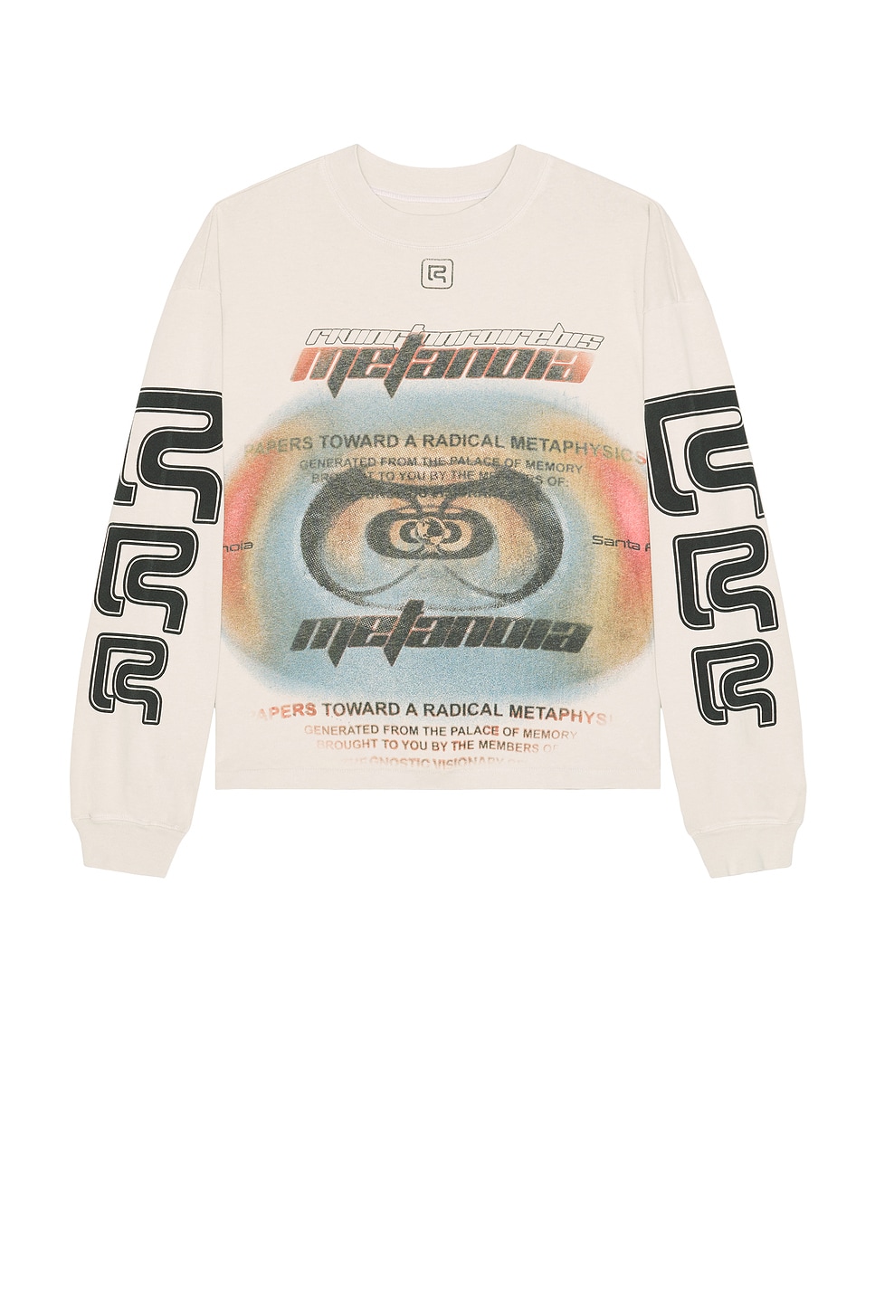 Rrr123 Divinity Paper Garden Long Sleeve Tee In Gray