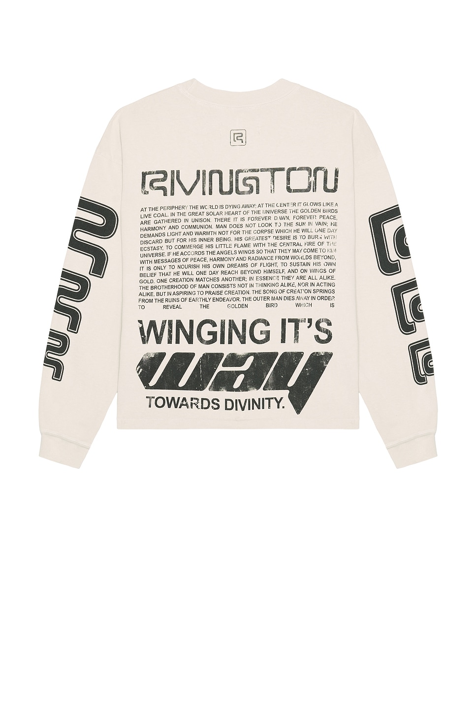 Rrr123 Divinity Paper Garden Long Sleeve Tee In Gray
