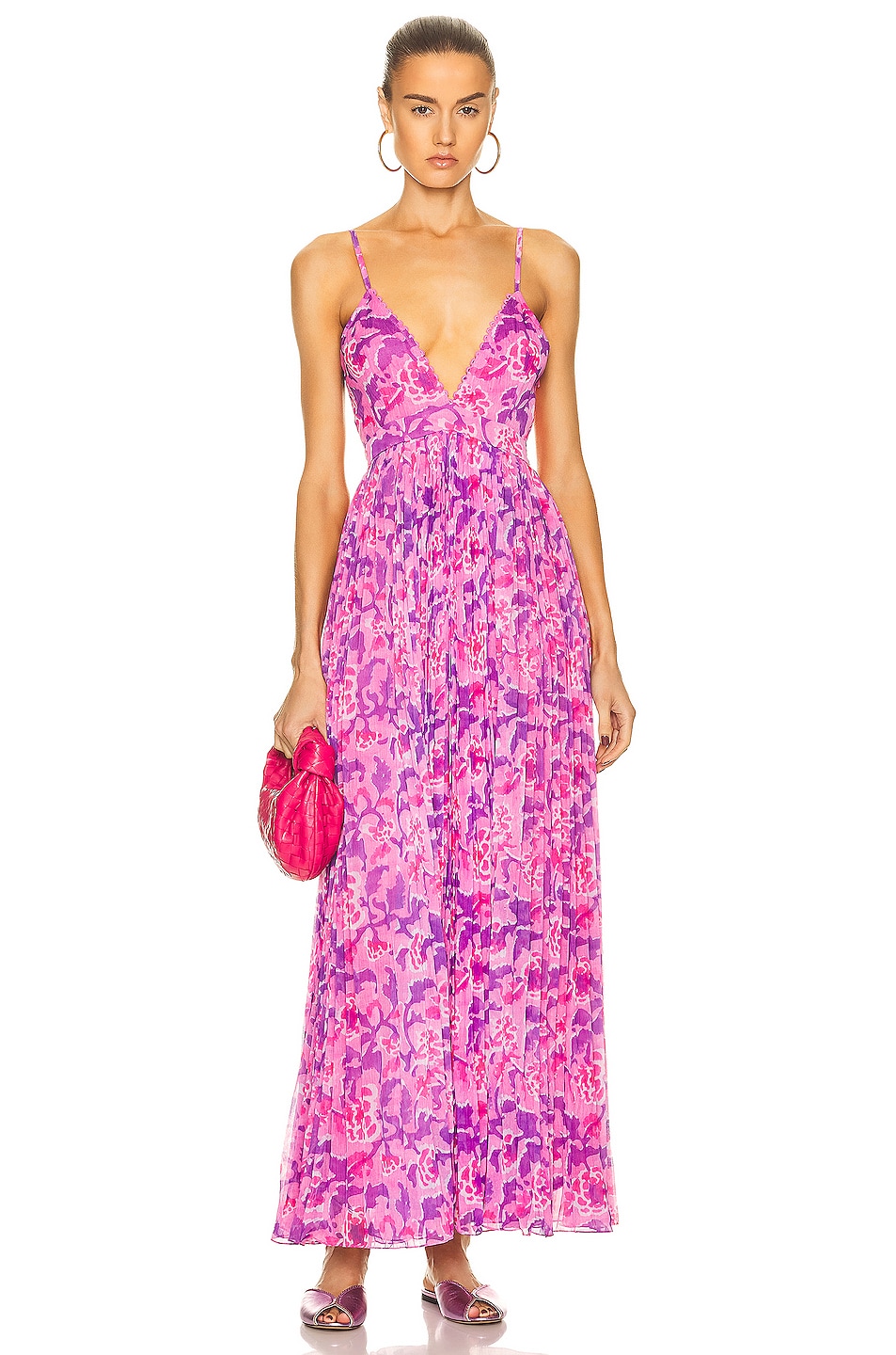 Image 1 of ROCOCO SAND Lei Maxi Dress in Bubblegum Pink & Purple