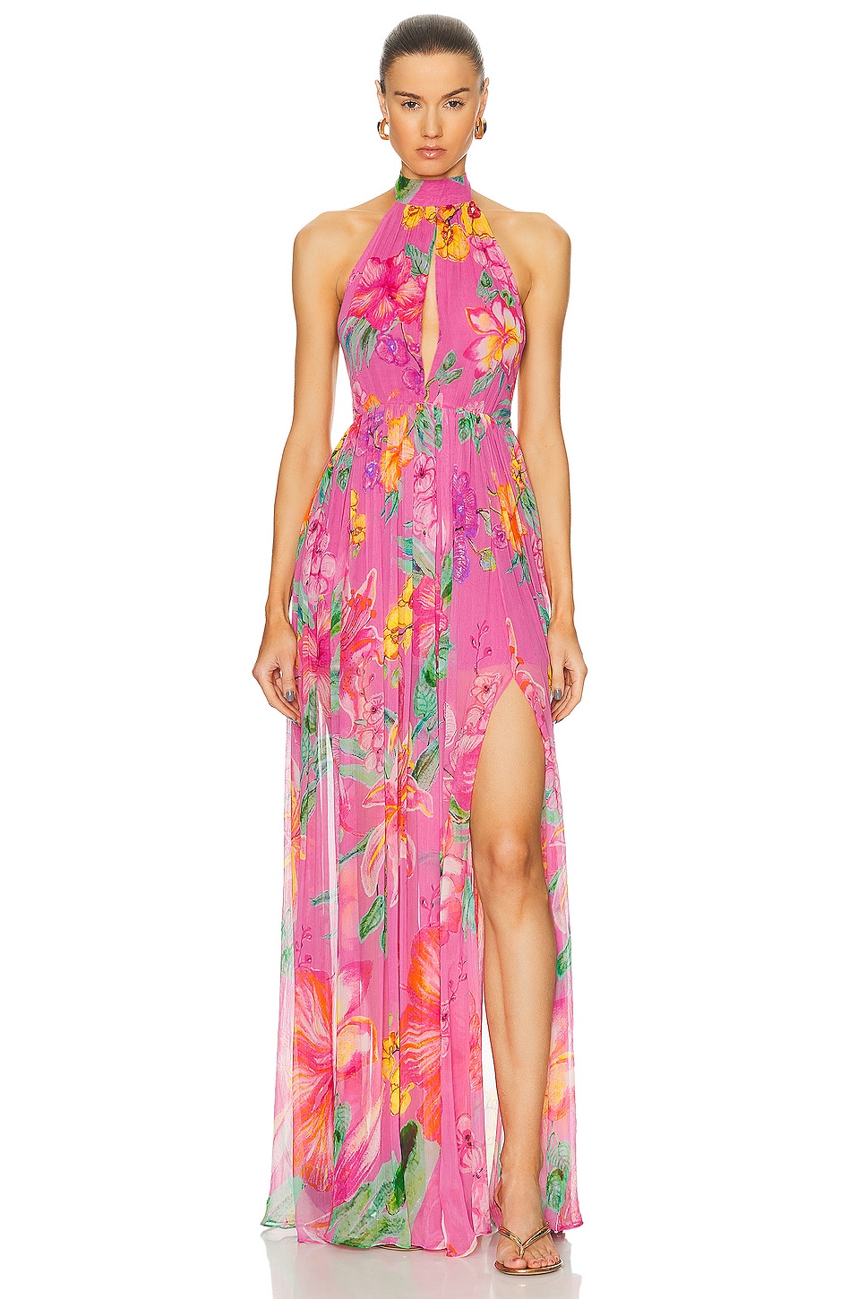 Image 1 of ROCOCO SAND Megan Maxi Dress in Pink Floral