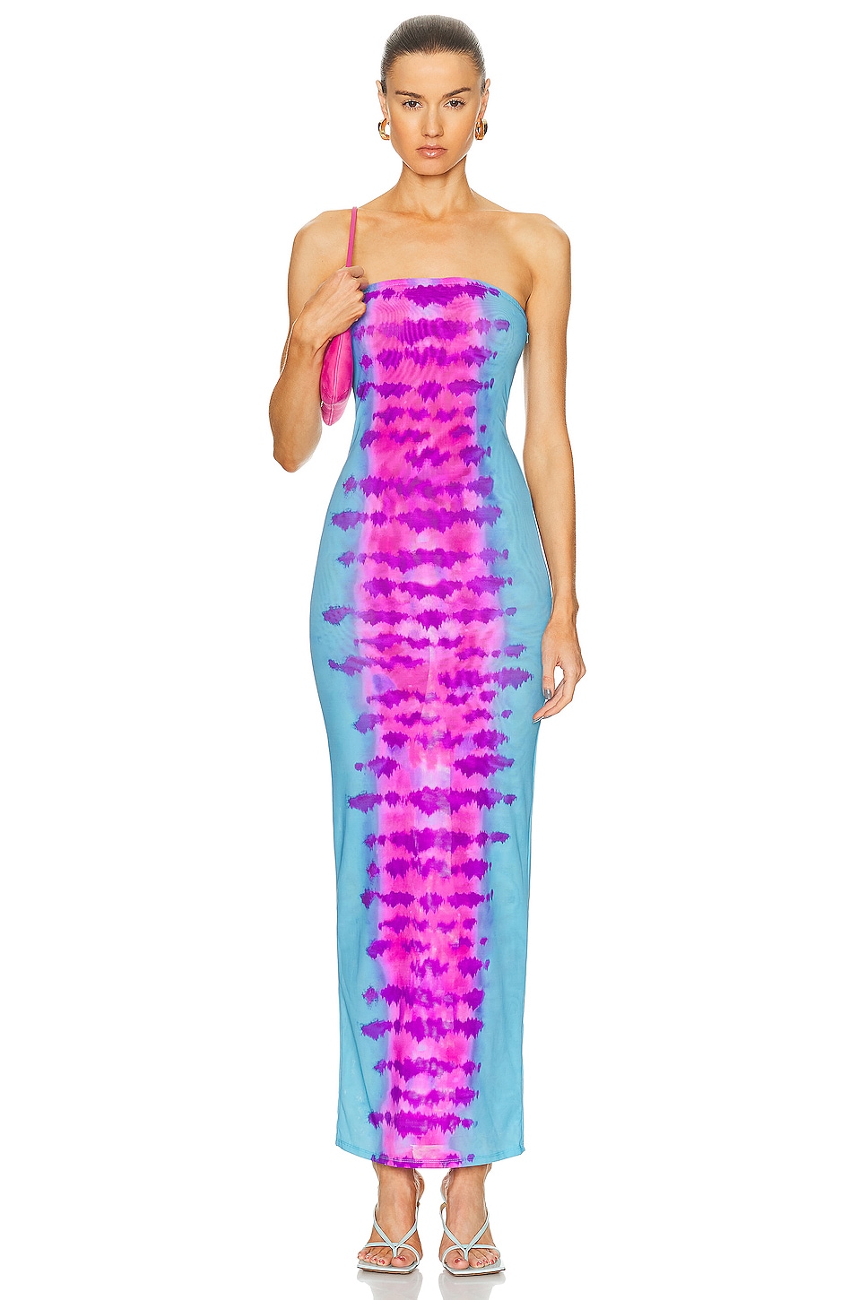 Image 1 of ROCOCO SAND Opal Maxi Dress in Turquoise & Pink