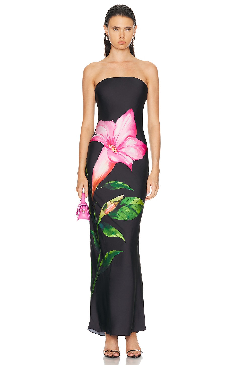 Image 1 of ROCOCO SAND Bryn Maxi Tube Strapless Dress in Black
