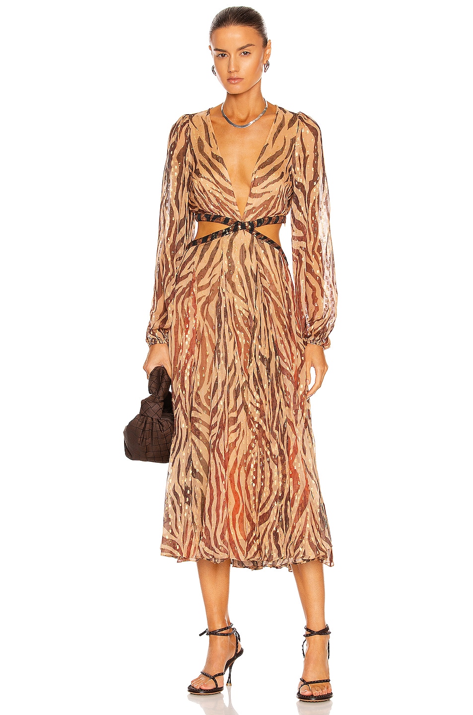 Image 1 of ROCOCO SAND Aine Midi Dress in Camel