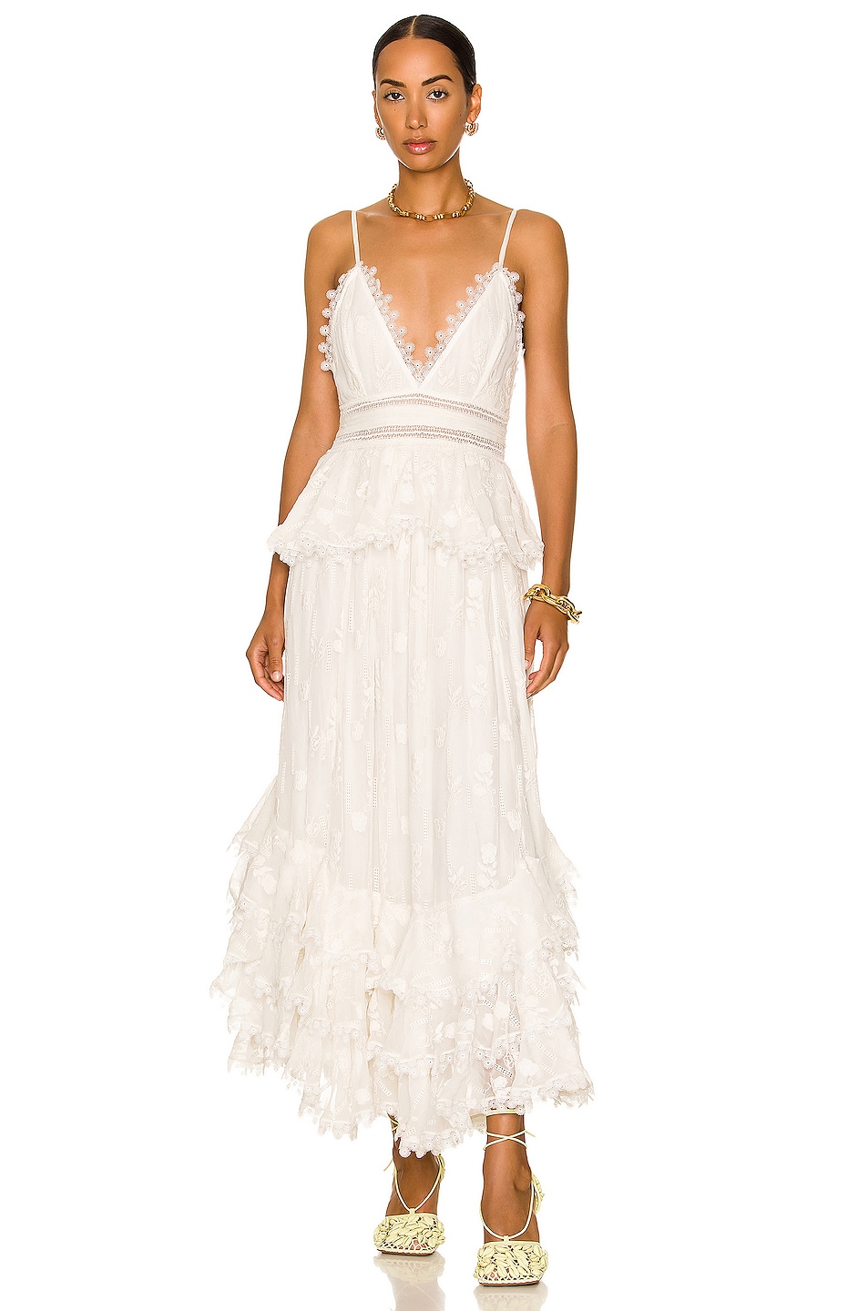 Image 1 of ROCOCO SAND Willa Maxi Dress in Off White