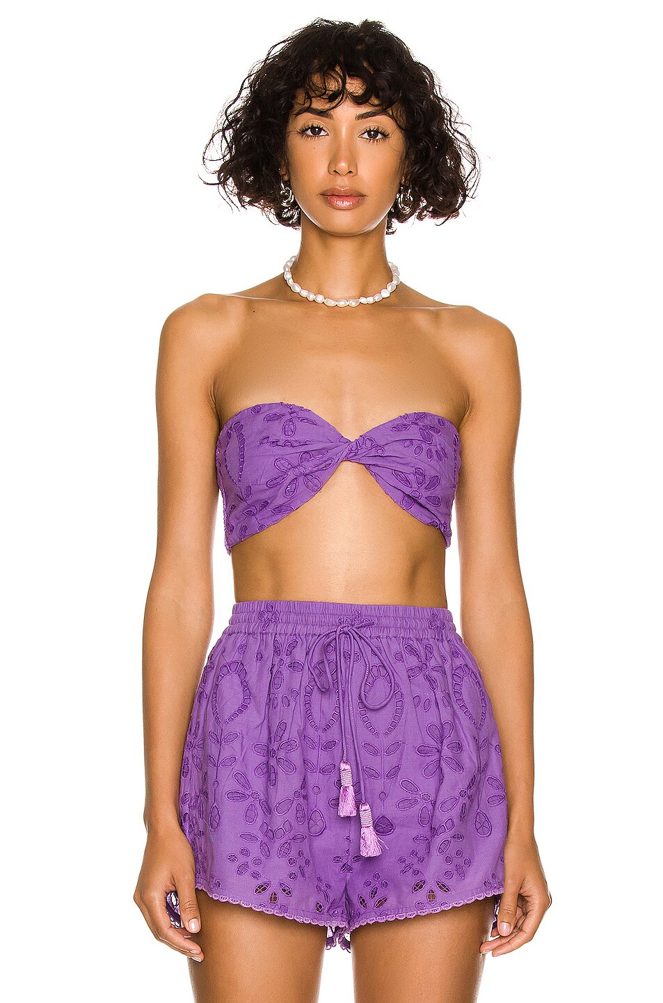 Image 1 of ROCOCO SAND Moss Bandeau Top in Violet