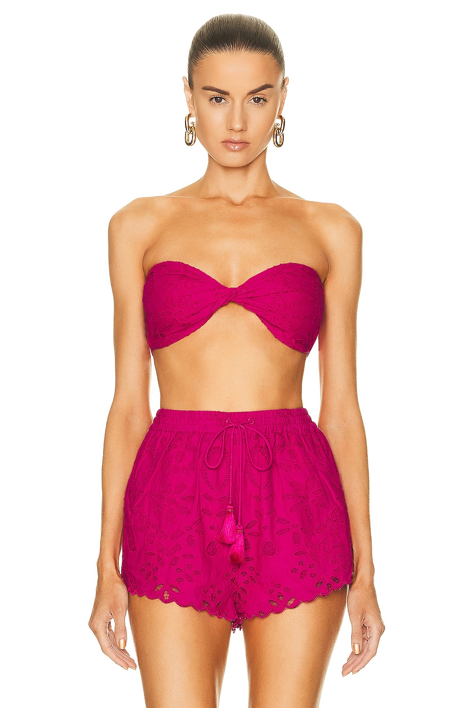 Image 1 of ROCOCO SAND Moss Bandeau Top in Pink