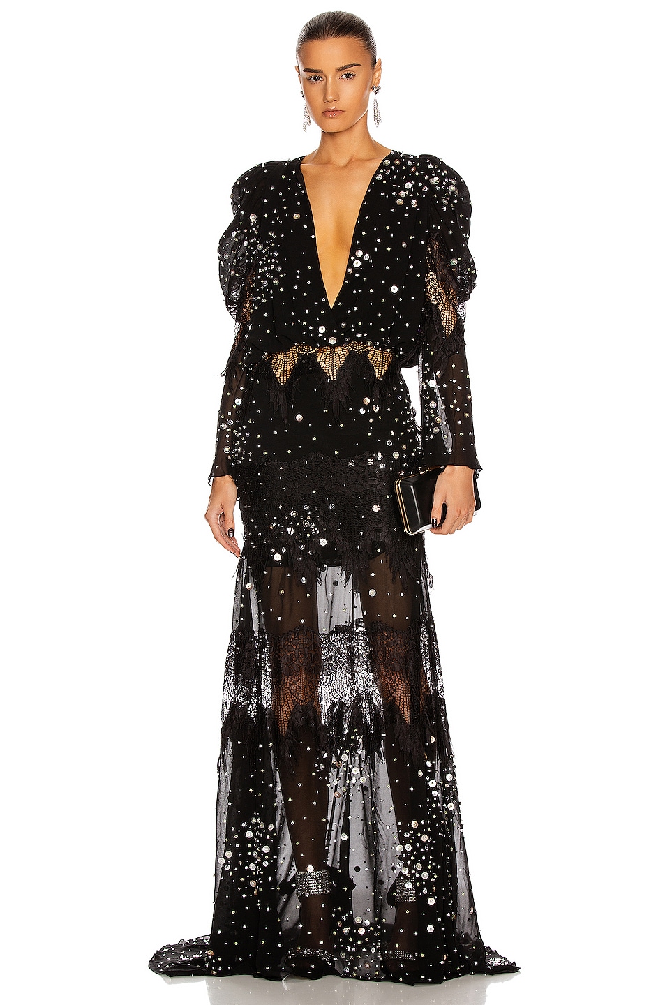 Raisa Vanessa Embellished Maxi Dress in Black | FWRD