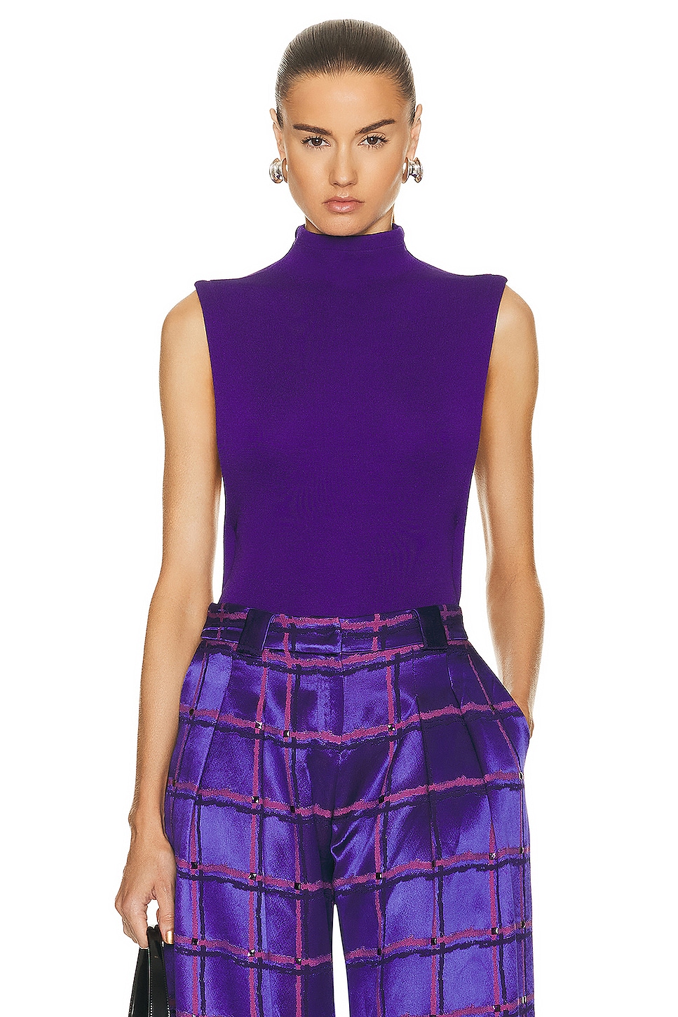 Image 1 of Raisa Vanessa High Neck Bodysuit in Purple