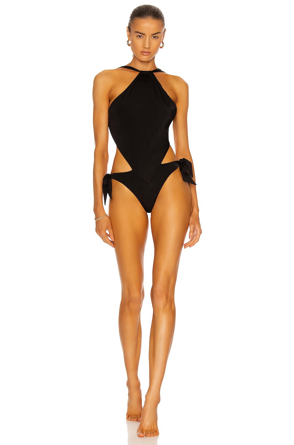 Image 1 of Raisa Vanessa Halter Neck Swimsuit in Black