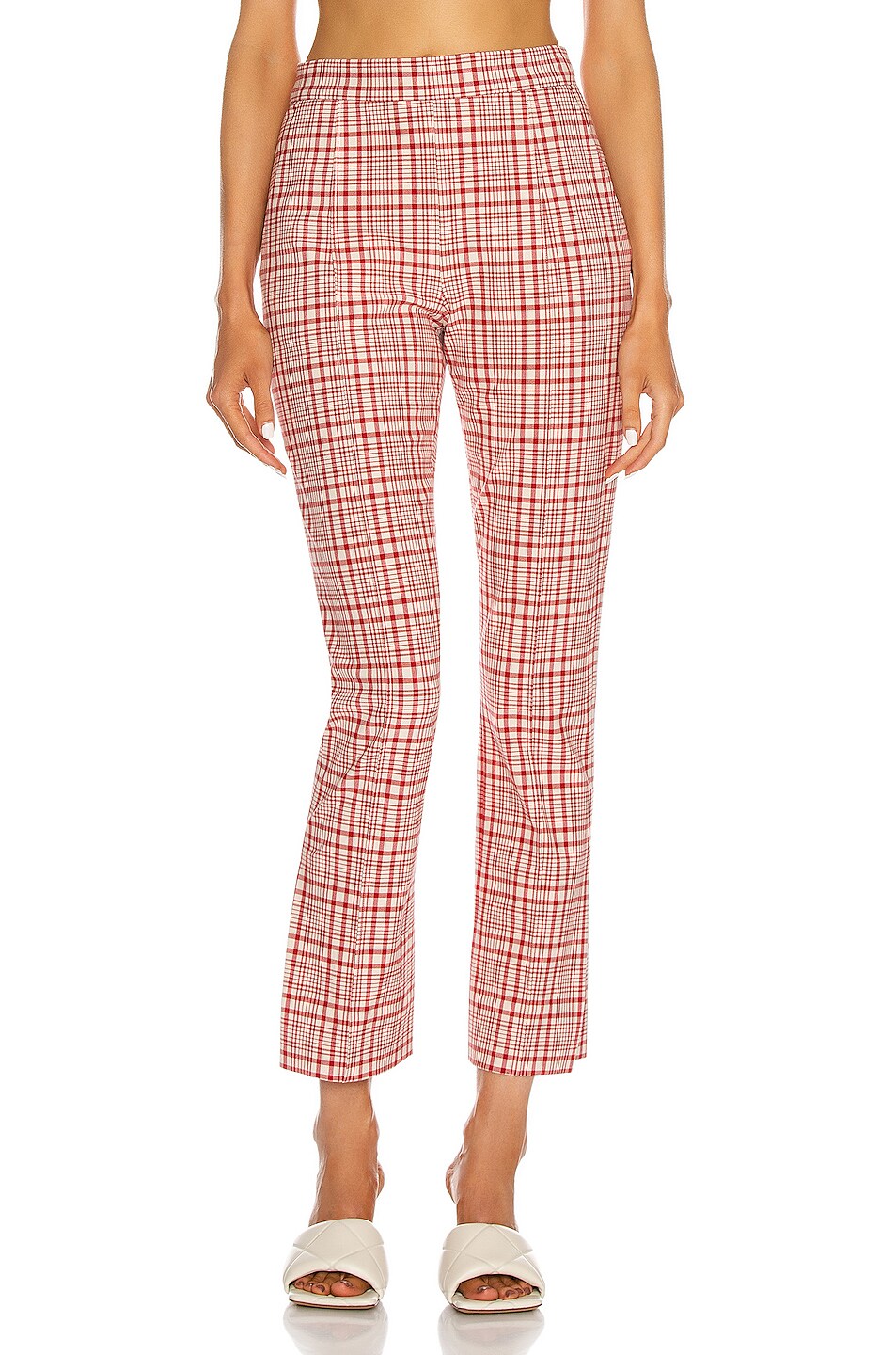 Image 1 of Rosie Assoulin Oboe Pant in Red Plaid