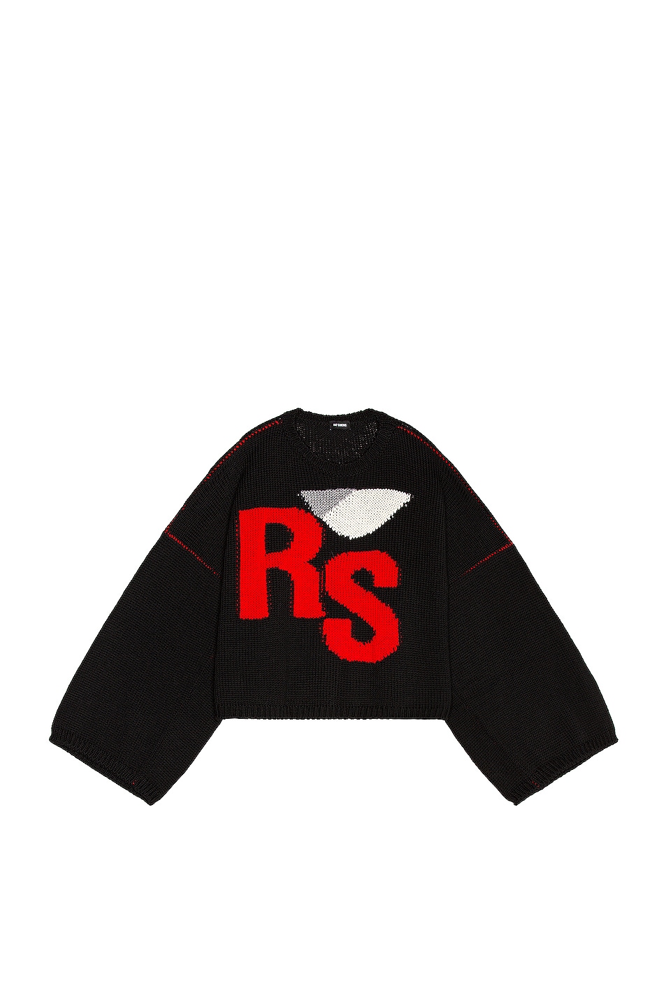 Image 1 of Raf Simons Cropped RS Sweater in Black