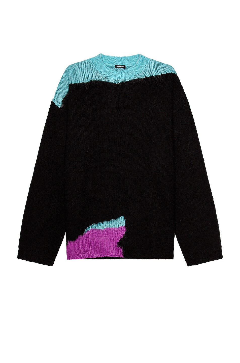 Image 1 of Raf Simons Oversized Boiled Knit Sweater in Black