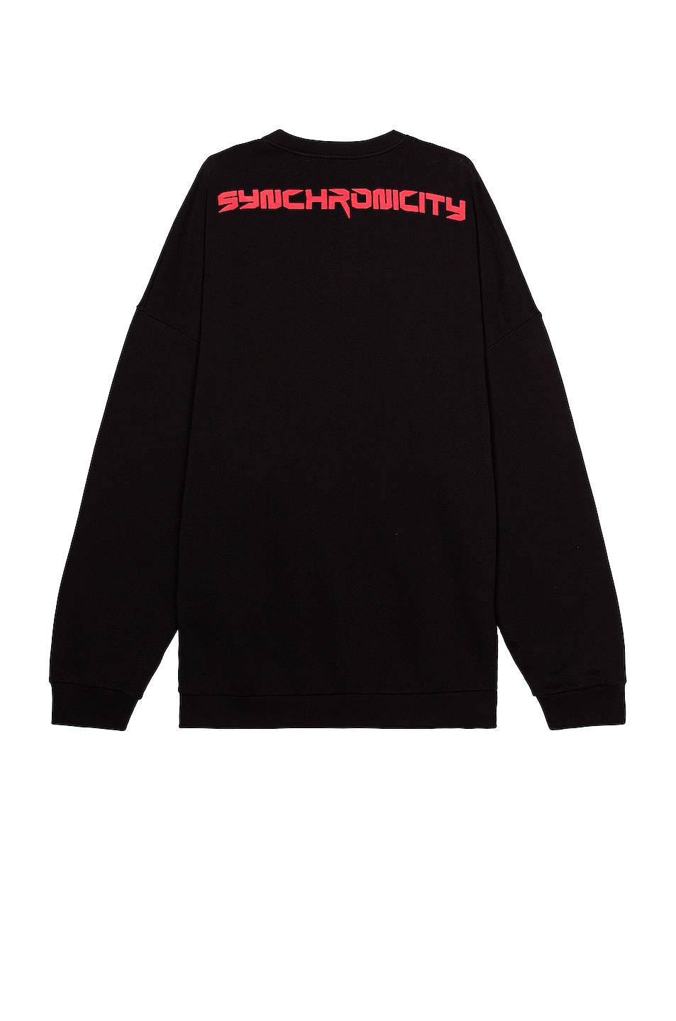 Image 1 of Raf Simons Oversized Crewneck Sweater Synchronicity in Black