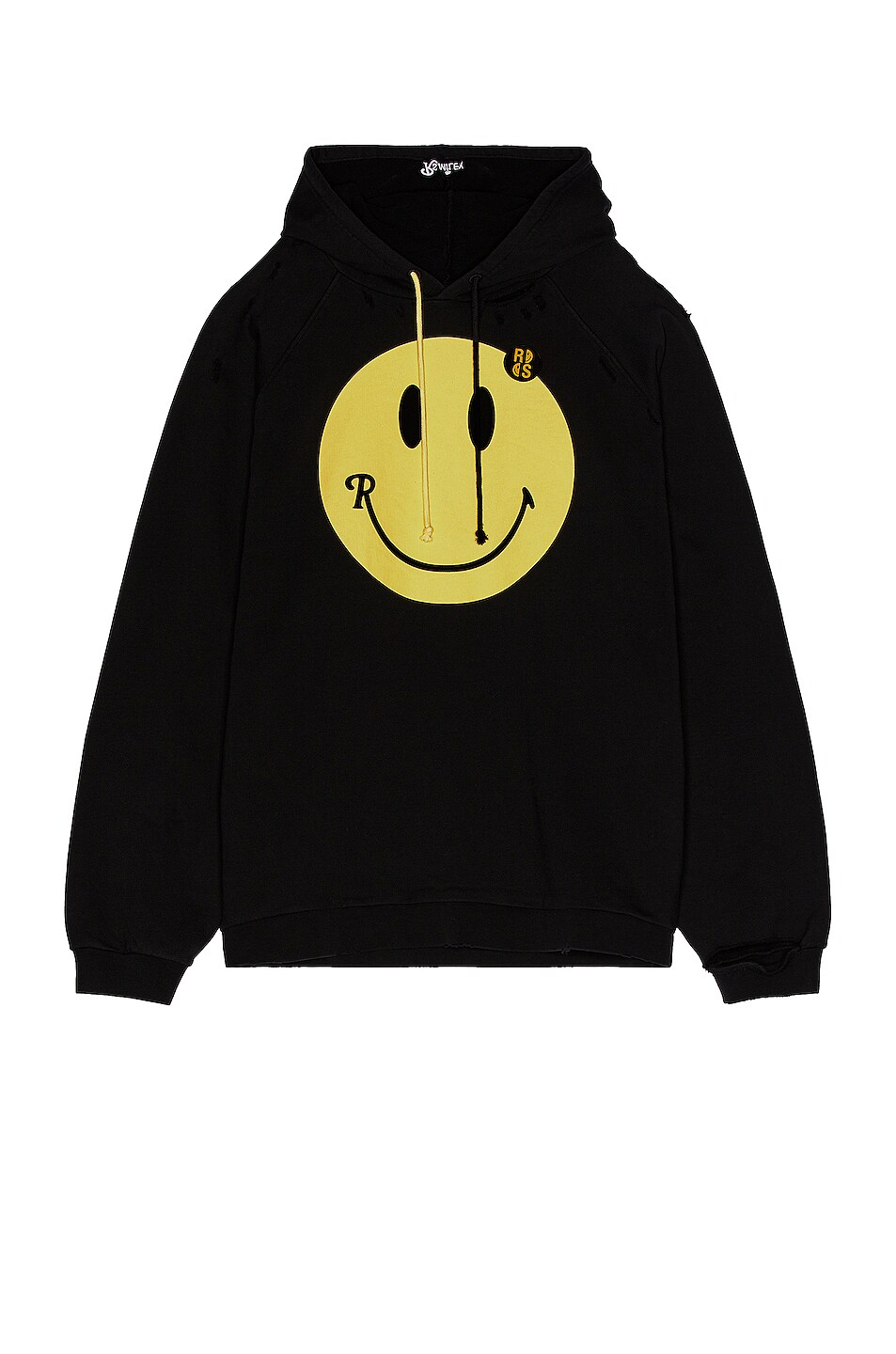 Image 1 of Raf Simons x Smiley Print 50th Anniversary Hoodie in Black