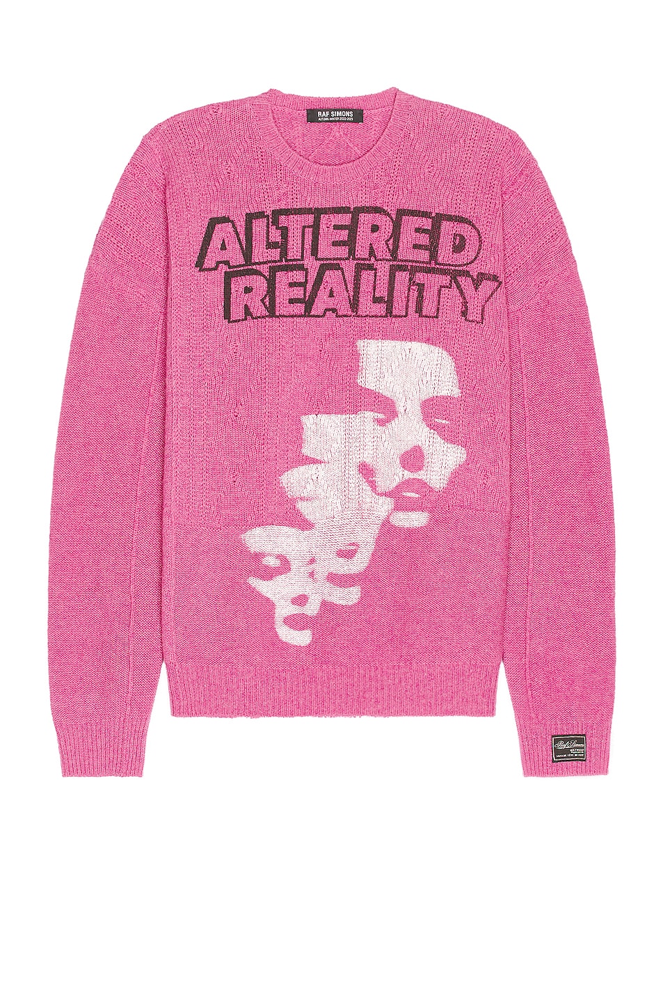 Image 1 of Raf Simons Loose Fit Braid Relief Roundneck Sweater in violet