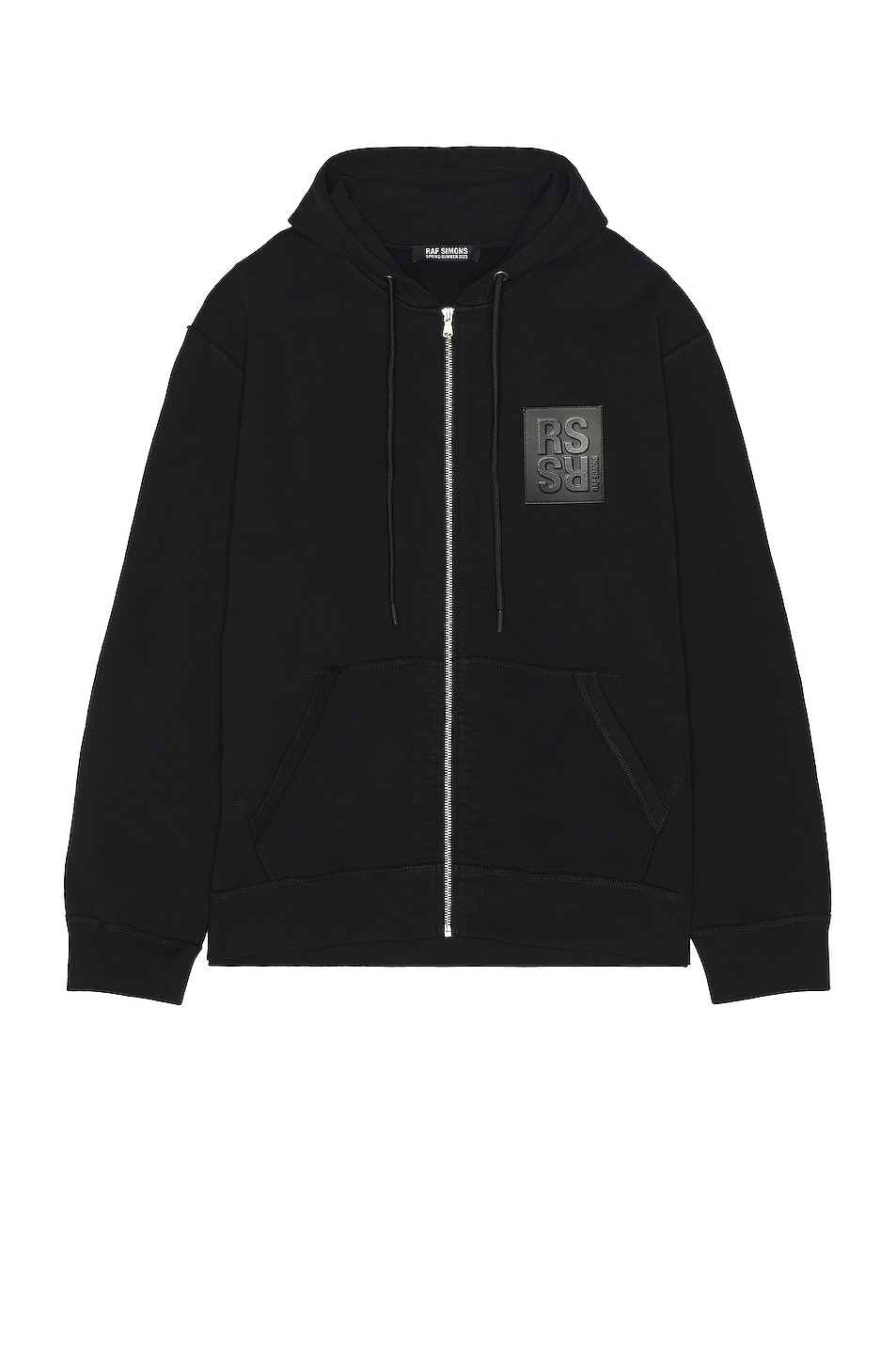 Image 1 of Raf Simons Zipped Hoodie With Rs Hand Signs On Sleeves in Black