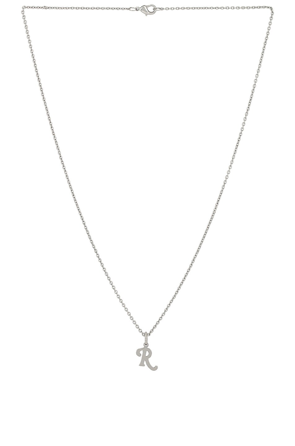 Image 1 of Raf Simons R Pendant Necklace in Silver