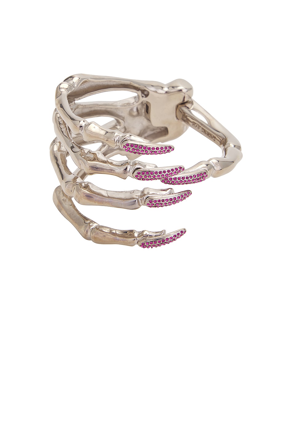 Image 1 of Raf Simons Skeleton Hand With Strass Lacquered Nails in Fuchsia