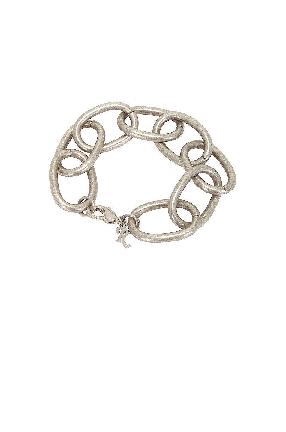 Image 1 of Raf Simons Bracelet With Oval Shackles in Antique Silver