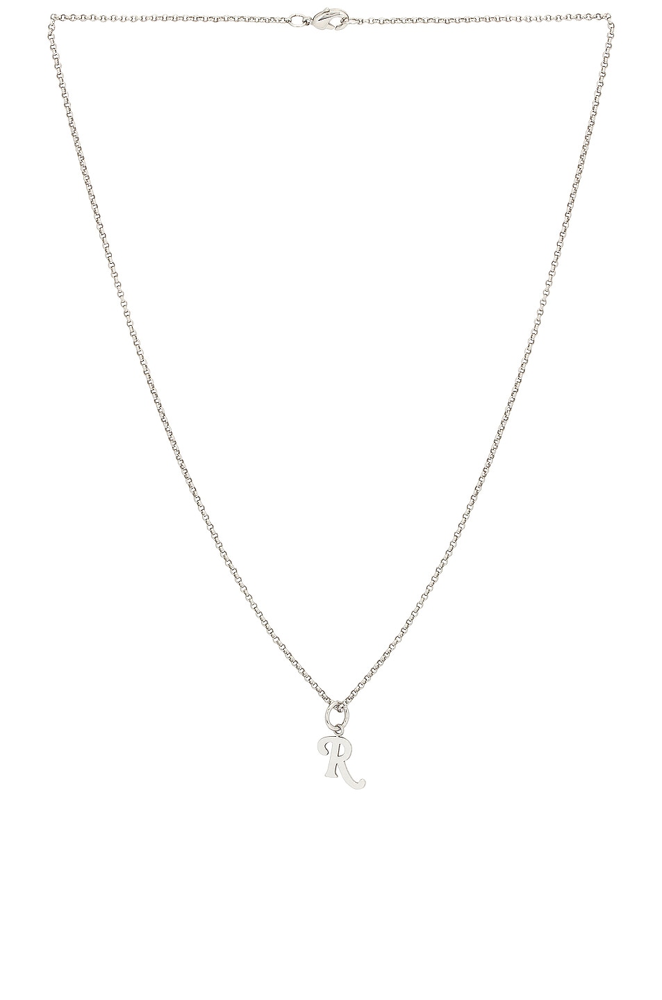 Image 1 of Raf Simons Simple R Necklace in Silver