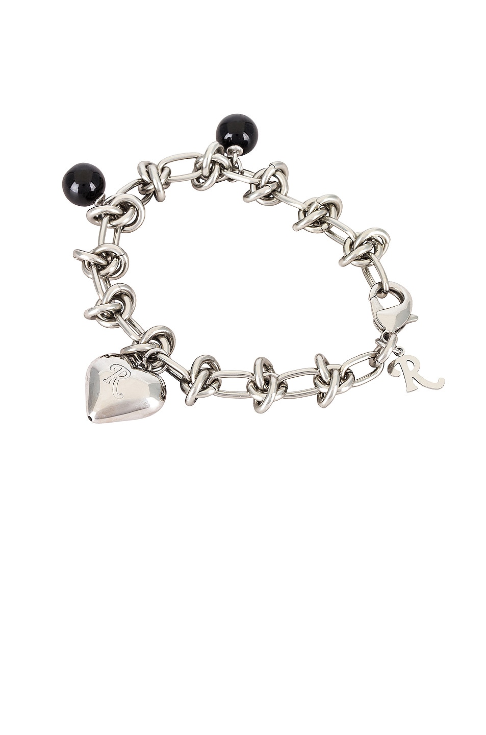 Image 1 of Raf Simons Knot Charm Bracelet in Silver