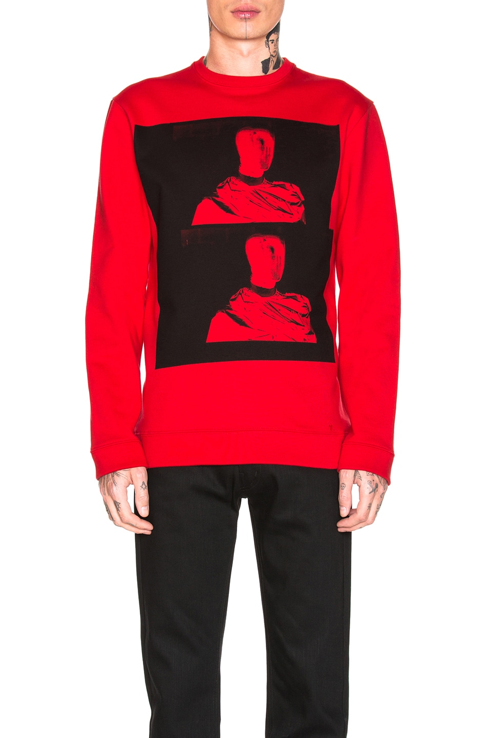 Image 1 of Raf Simons Crewneck Sweatshirt in Red