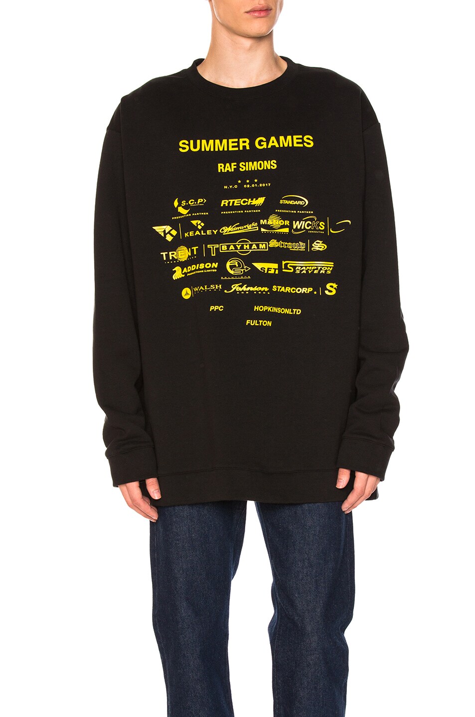 Image 1 of Raf Simons Oversized Summer Games Sweatshirt in Black