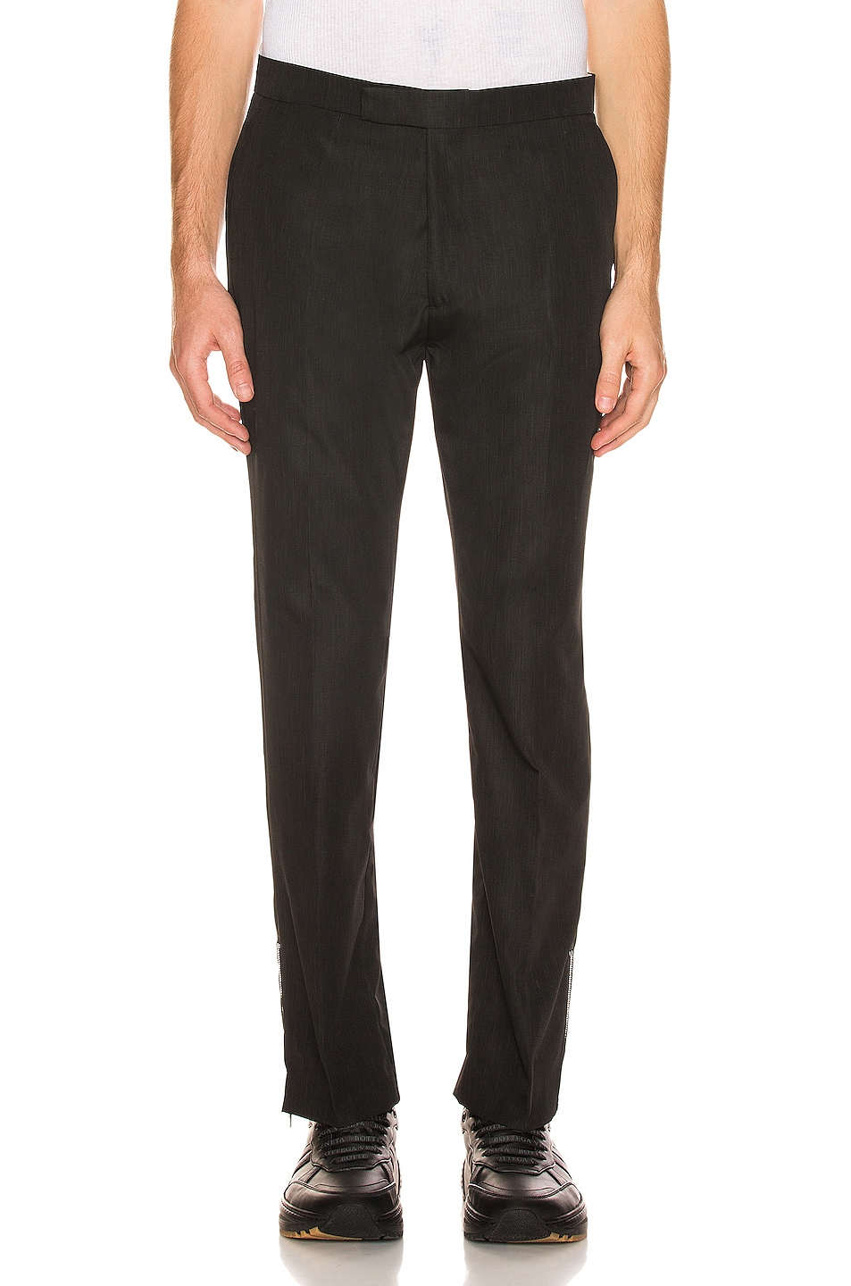 Raf Simons Slim Fit Pants With Ankle Zips in Black | FWRD