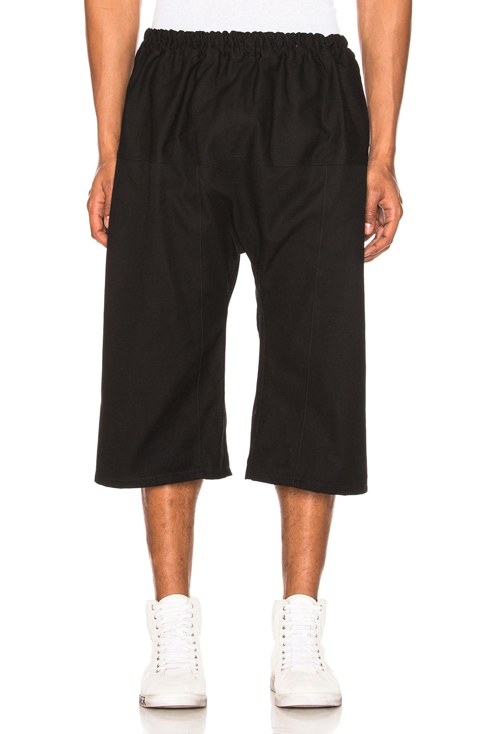 Image 1 of Raf Simons Elastic Short Pants in Black