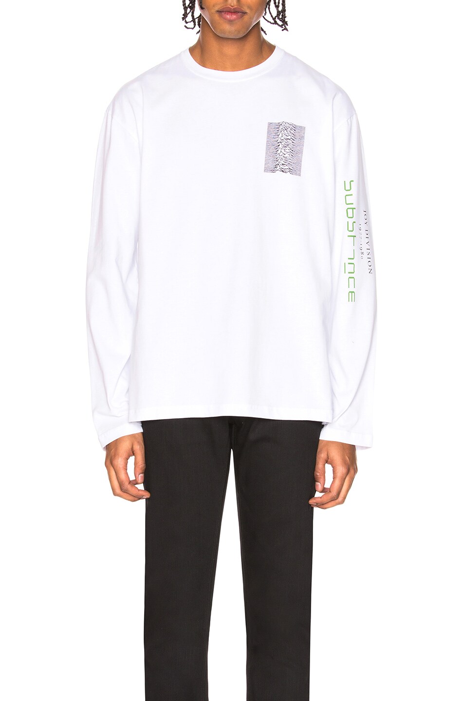 Image 1 of Raf Simons Long Sleeve Joy Division Tee in White
