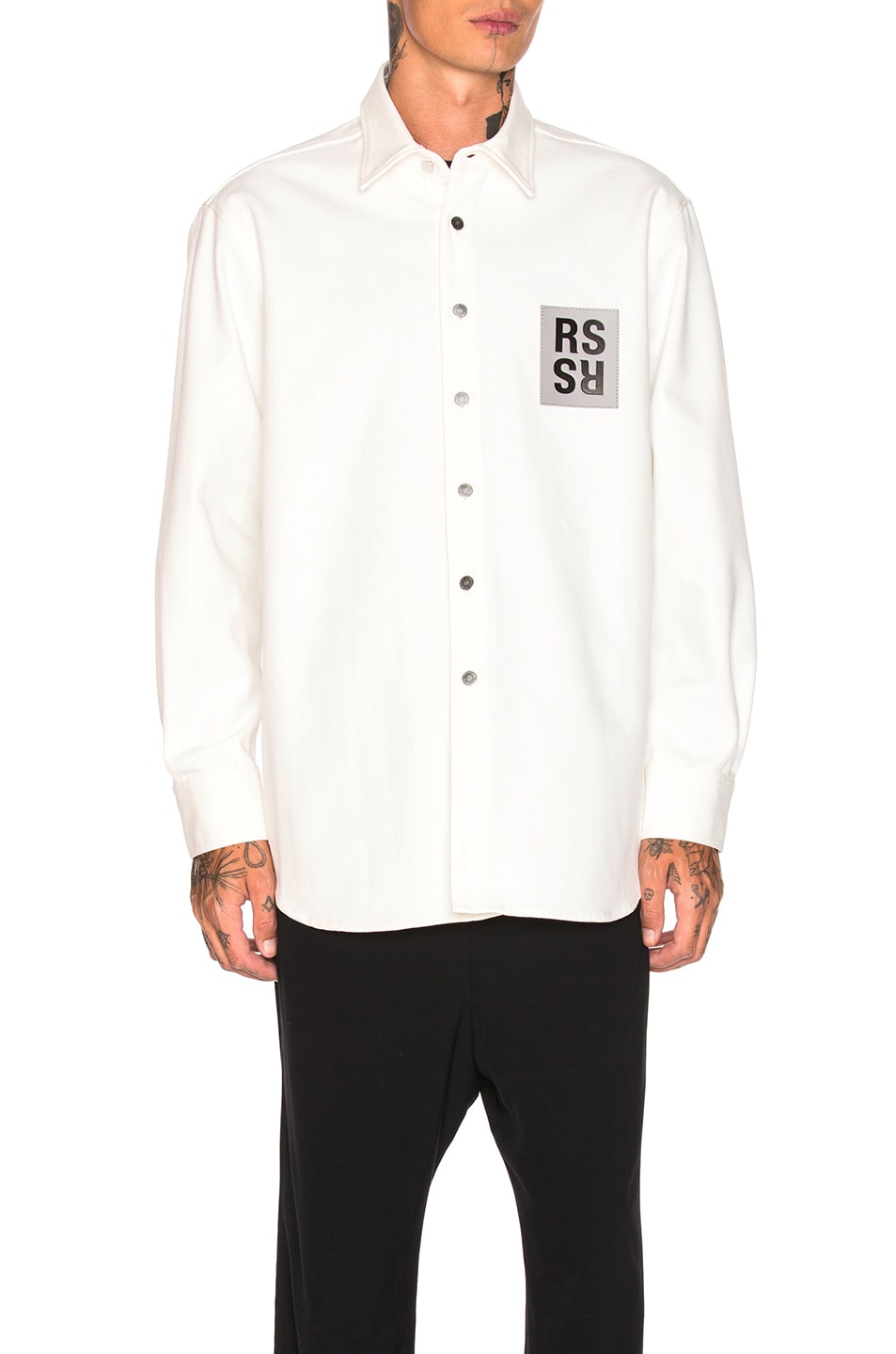 Image 1 of Raf Simons Denim Shirt in Cream