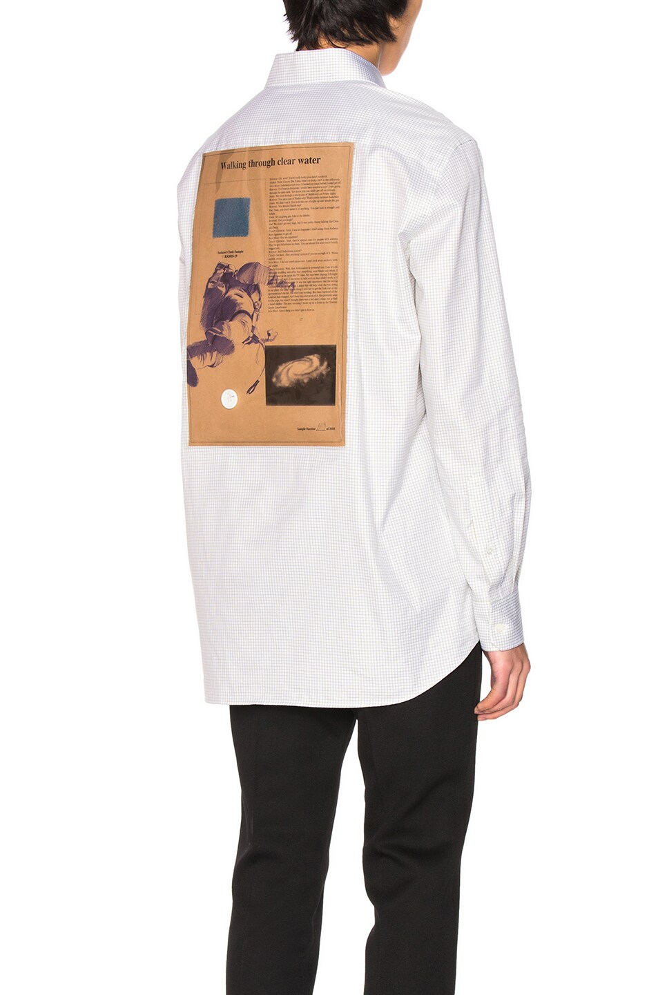 Image 1 of Raf Simons Plastic Pocket Shirt in White & Green