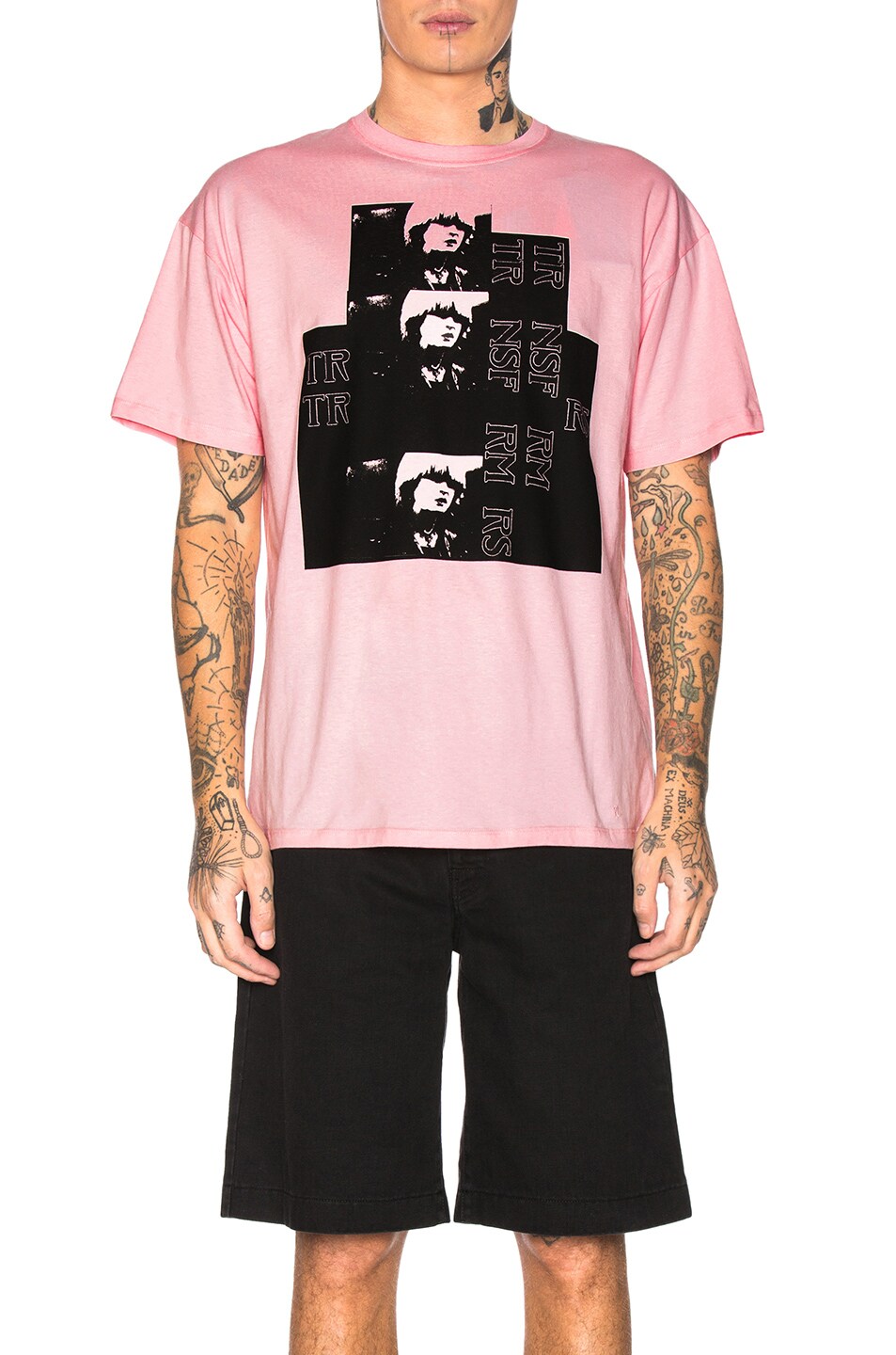 Image 1 of Raf Simons Big Fit Toya Graphic Tee in Light Pink