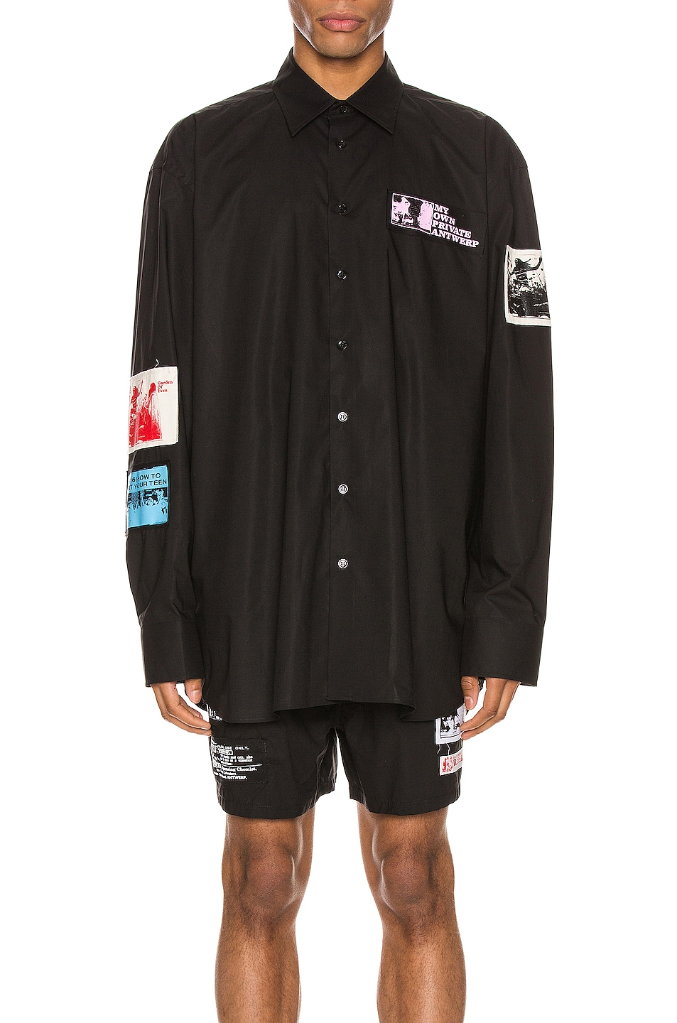 Image 1 of Raf Simons Patches Shirt in Black